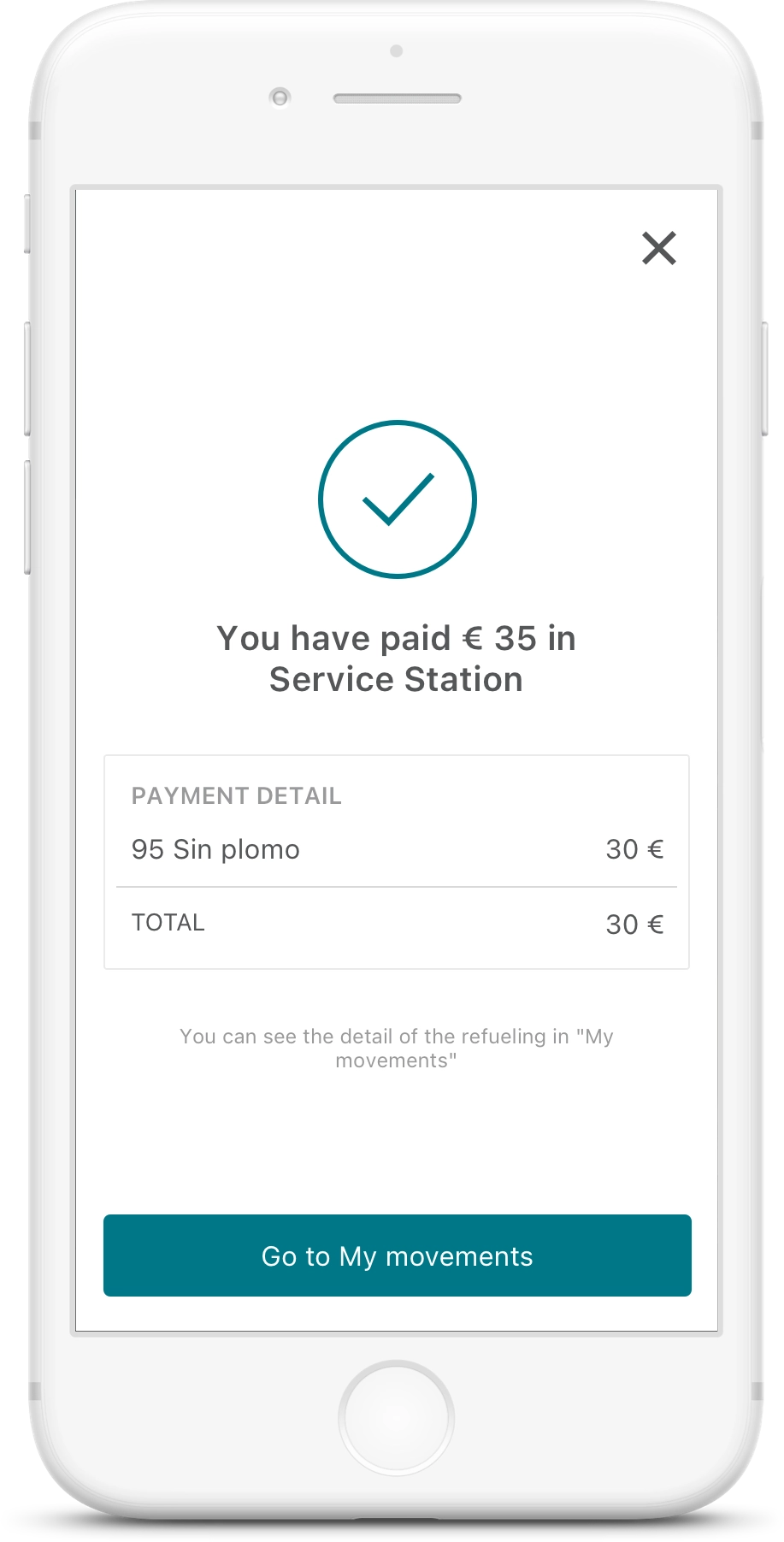 Pay via the app