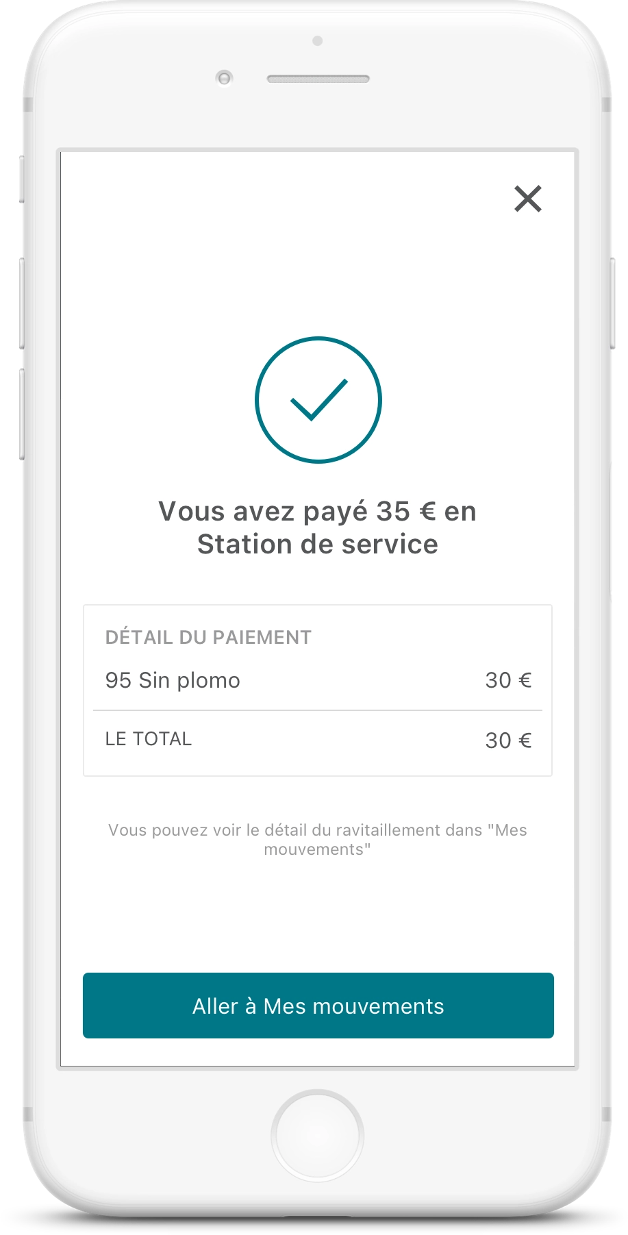 Payez depuis l'application